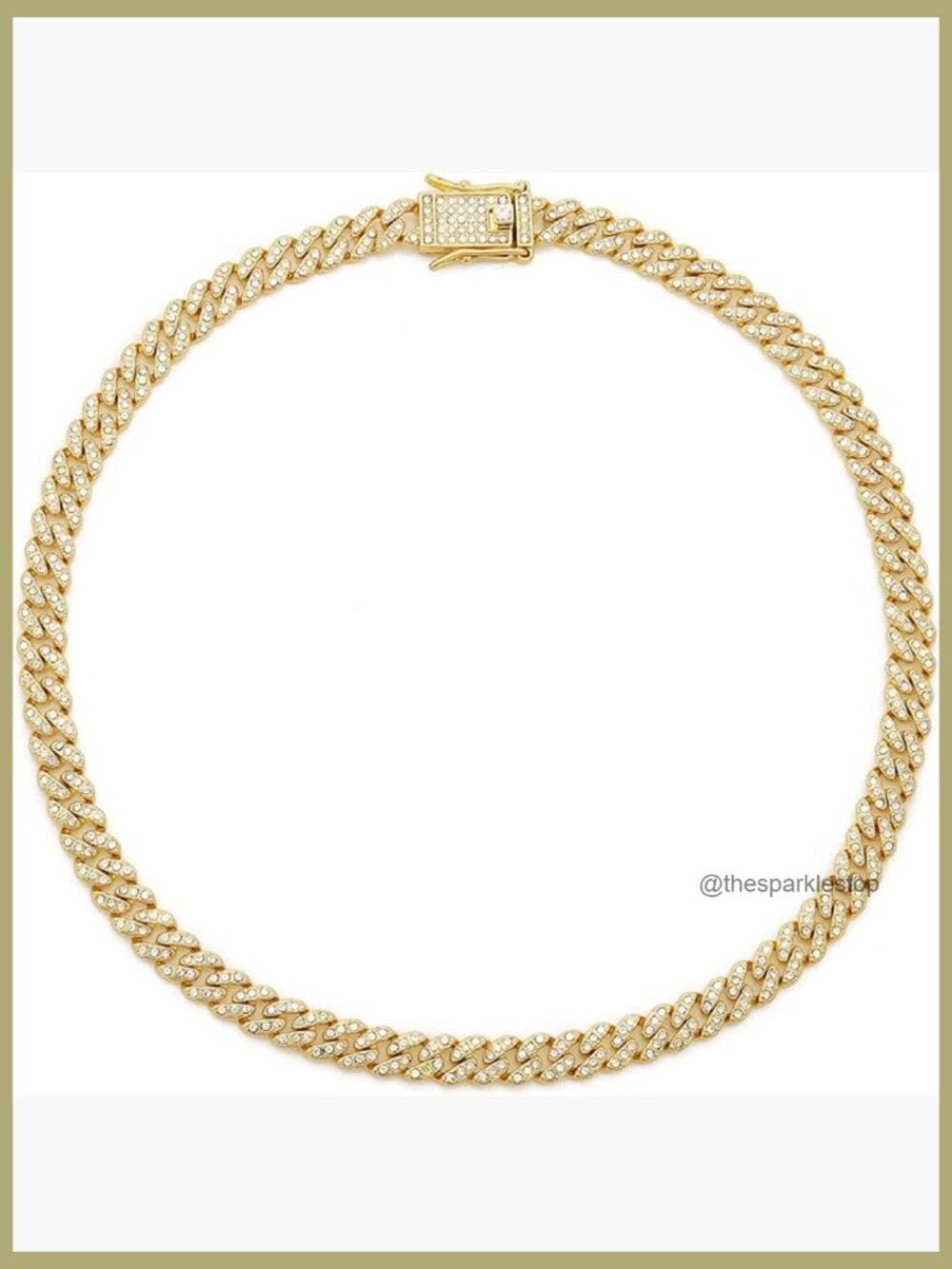 Cuban Link Chain 8mm 13mm Iced Out Hip Hop Rapper Necklace Gift